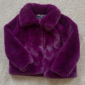 Burgundy/purple fluffy jacket size medium